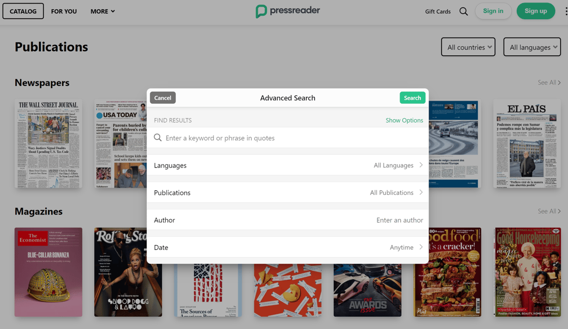 PressReader Enhanced Search 02